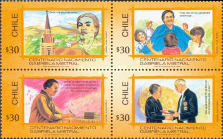 [The 100th Anniversary of the Birth of Gabriela Mistral, 1889-1957, type ]