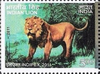 [International Stamp Exhibition INDIPEX 2011, New Delhi - Personalized Stamps, Animals, type GB1]