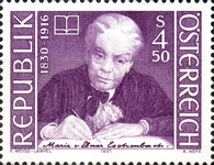 [The 75th Commemoration of the Death of Marie von Ebner-Eschenbach, type BHA]
