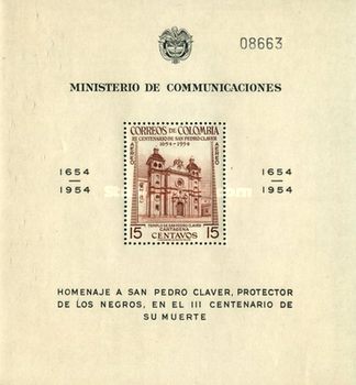 [Airmail - The 300th Anniversary of the Death of Pedro Claver, type ]