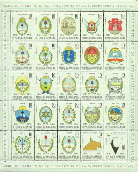 [The 150th Anniversary of Independence - Coat of Arms and Maps, type ]