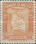 [Airmail - Map of Bolivia with Airplane, type BZ4]