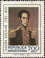 [The 150th Anniversary of the Death of Simon Bolivar, type AUB]