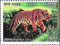 [International Stamp Exhibition INDIPEX 2011, New Delhi - Personalized Stamps, Animals, type GA1]
