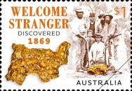 [The 150th Anniversary of the Discovery of the Massive Gold Nugget Welcome Stranger, type EQC]