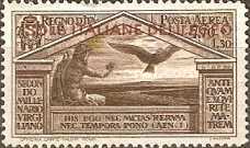 [Airmail - Italian Stamps No 325-328 in Different Colors Overprinted "ISOLE ITALIANE DELL'EGEO", type S2]