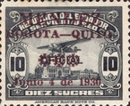 [Airmail - Issues of 1929 Overprinted "MENDEZ BOGOTA-QUITO Junio 4 de 1930", type HV]