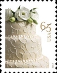 [Greeting Stamp - Wedding Cake - "2012" Imprint, type FNI2]
