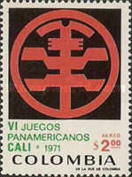 [Airmail - The 6th Pan-American Games, Cali, type AHZ]