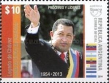 [América UPAEP - Proceres and Leaders, Hugo Chávez Frías, 1954-2013, type DTA]