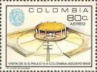 [Airmail - Pope Paul's Visit to Colombia, type AGK]