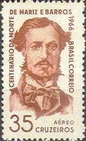 [Airmail - The 100th Anniversary of the Death of Commander Mariz e Barros, 1835-1866, type AOK]