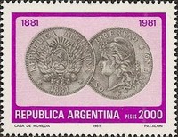 [The 100th Anniversary of the First Argentine Coins, type AVO]