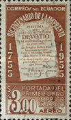 [Airmail - The 200th Anniversary of Printing in Ecuador, type AFR]