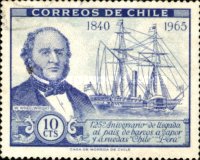 [The 125th Anniversary of Arrival of Paddle-steamers "Chile" and "Peru", 1965, type OW]