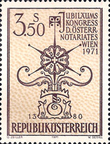 [Anniversary Congress of the Austrian Notary's Office Vienna 1971, type AHV]