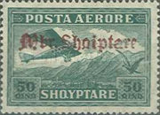 [Airmail Stamps of 1925 Overprinted "Mbr. Shquiptare", type BD3]