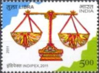 [International Stamp Exhibition INDIPEX 2011, New Delhi - Personalized Stamps, Astrological Signs, type CVZ1]