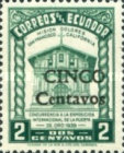 [Overprinted "CINCO Centavos" and Surcharged, type RA]