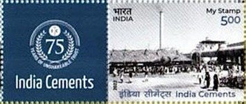 [The 75th Anniversary of India Cements - Personalized Vignette, type FBE]