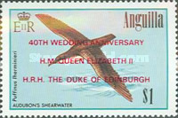[Number 656, 657, 660 & 686 Overprinted "THE 40TH WEDDING ANNIVERSARY H.M. QUEEN ELIZABETH II H.R.H. THE DUKE OF EDINBURGH", type YM4]