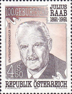 [The 100th Anniversary of the Birth of Julius Raab, type BIB]