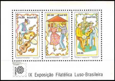 [Brazilian-Portuguese Stamp Exhibition "Lubrapex 82" - Curitiba, Parana, Brazil - The Paranaense Fandango, type ]