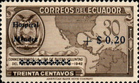 [Mendez Hospital - Stamps of 1944 Surcharged, type RL]