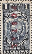 [Fiscal Stamp with "MOVILES/TIMBRE FISCAL" Imprint Overprinted "POSTAL", type HP1]