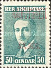 [The 35th Anniversary of the Birth of King Achmed Zoghus - Stamps of 1925 Overprinted "RROFT-MBRETI - 8.X.1929.", type BC5]