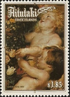 [Christmas - Details of Angels from "Virgin with Garland" by Rubens, type NQ]