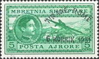 [Airmail - Opening of the Route Tirana-Rome - Airmail Stamps of 1930 Overprinted "TIRANË-ROMË" - 6 KORRIK 1931", type BJ]