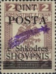 [Austrian Postage Stamps Handstamped in Black - Violet Comet Shooting Right, type M]