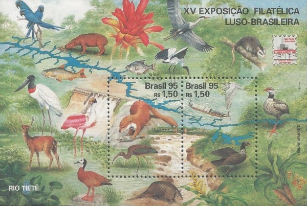 [Brazilian-Portuguese Stamp Exhibition "Lubrapex 95" - Sao Paulo, Brazil - Fauna of the Tiete River Valley, type ]