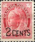 [No. 48 & 57 Surcharged" 2 CENTS", type T]
