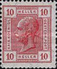 [Emperor Franz Josef I, 1830-1916 - Colored Numerals, Without Varnish Bars, type T8]