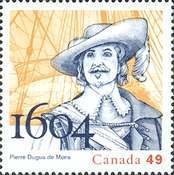 [French Settlement in Acadia St Croix Island - Pierre Dugua de Mons - Joint Issue with France, type CGH]