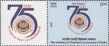 [The 75th Anniversary of the Institute of Chartered Accountants of India - Personalized Vignette, type FDO]