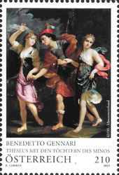 [Paintings - "Theseus and the Daughters of Minos," by Benedetto Gennari, 1633-1715, type DUR]