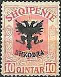 [Prince William of Wied Issue Overprinted Coat of Arms, type Q1]