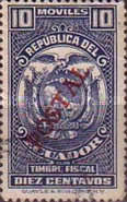 [Telegraph Stamps Inscribed "TELEGRAFOS TIMBRE FISCAL" and Overprinted POSTAL, type JZ]