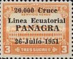 [Airmail - Panagra Airlines' 20,000th Flight across Equator - Overprinted "20.000 Cruce Linea Ecuatorial PANAGRA 26-Julio-1951", type ZL]