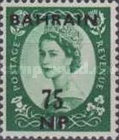 [Great Britain Postage Stamps Overprinted "BAHRAIN" in Blue & Surcharged, type O10]