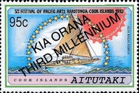 [New Millennium - Issues of 1992 Overprinted "KIA ORANA THIRD MILLENNIUM", type PK2]