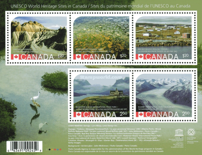 [UNESCO World Heritage Sites in Canada - Replacement Stamp of Dinosaur Provincial Park, type ]