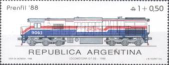 [Philatelic Literature Exhibition "Prenfil '88" - Buenos Aires - Railways, type BKI]