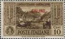 [Italian Occupation- Italian Postage Stamps No. 360-369 Overprinted "CALINO", type K]