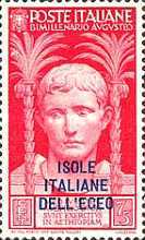 [Italian Stamps No. 540-549 in Different Colors Overprinted "ISOLE ITALIANE DELL'EGEO", type BZ]