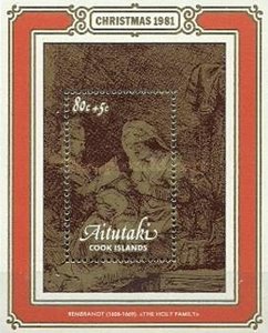 [Christmas - Etchings by Rembrandt - Issues of 1981 with Face Value of 80c and Surcharged 5c, type ]