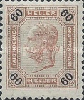 [Emperor Franz Josef I, 1830-1916 - Value in "Heller" - Without Varnish Bars, Numerals in Black, type R11]